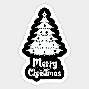 Merry Christmas Tree Sticker